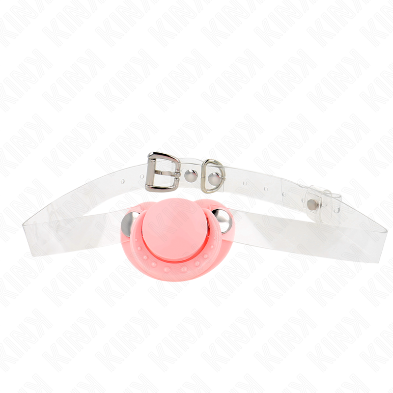 KINK - PINK PACIFIER SHAPED GAG 5.5 x 4 CM ADJUSTABLE 43-60 CM - NOCTURNA DESIRES