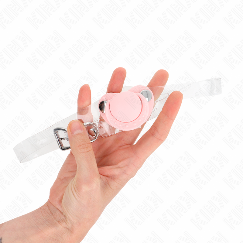 KINK - PINK PACIFIER SHAPED GAG 5.5 x 4 CM ADJUSTABLE 43-60 CM - NOCTURNA DESIRES