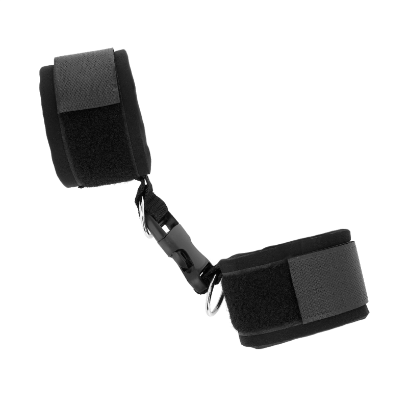 KINK - NEOPRENE HOOK&LOOP FASTENER WRIST RESTRAINTS BLACK ADJUSTABLE 22-34 CM - NOCTURNA DESIRES
