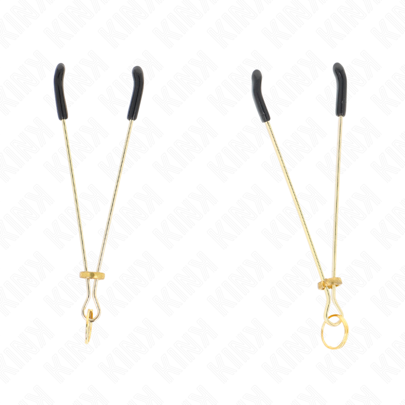 KINK - THIN NIPPLE CLAMPS GOLD 7 CM - NOCTURNA DESIRES