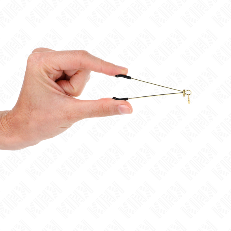 KINK - THIN NIPPLE CLAMPS GOLD 7 CM - NOCTURNA DESIRES