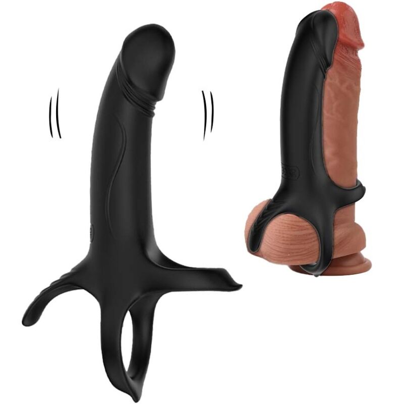 ARMONY - DILDO WITH RING & VIBRATOR BLACK - NOCTURNA DESIRES