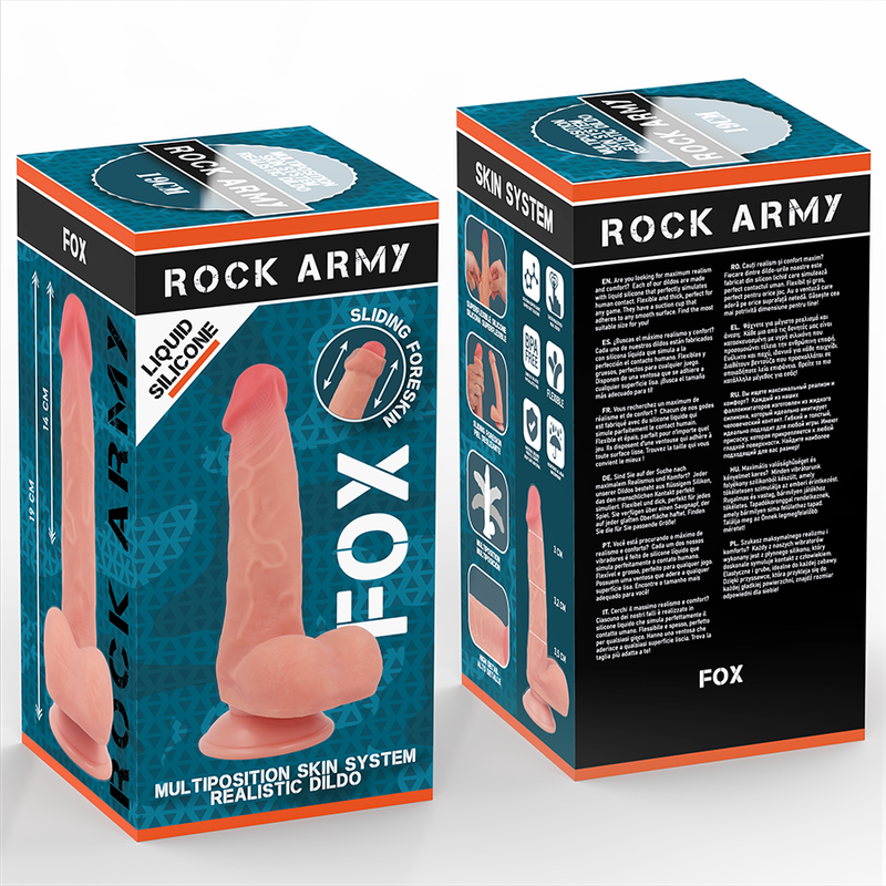 ROCKARMY - LIQUID SILICONE FOX 19 CM -O- 3.2 CM - NOCTURNA DESIRES
