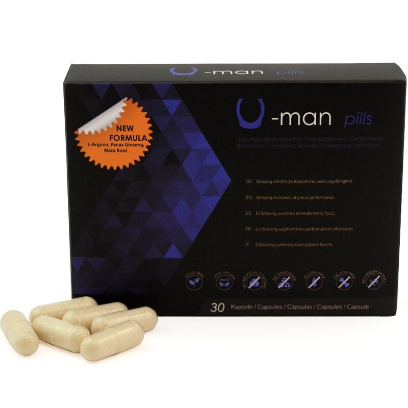 500 COSMETICS - U-MAN ENHANCES PENIS SIZE AND SEXUAL POWER - 30 CAPSULES - NOCTURNA DESIRES
