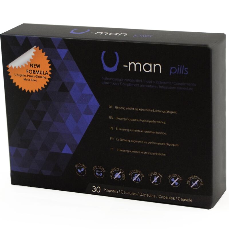 500 COSMETICS - U-MAN ENHANCES PENIS SIZE AND SEXUAL POWER - 30 CAPSULES - NOCTURNA DESIRES