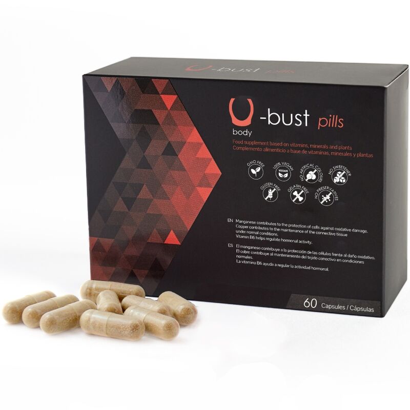 500 COSMETICS - U-BUST BREAST ENLARGEMENT CAPSULES - 60 CAPSULES - NOCTURNA DESIRES