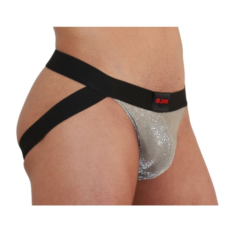BURN - 001 JOCK SHINY BEIGE / BLACK XL - NOCTURNA DESIRES