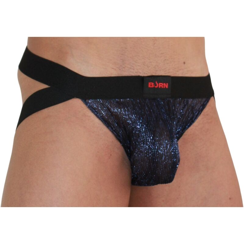 BURN - 006 JOCK SHINY BLUE / BLACK L - NOCTURNA DESIRES