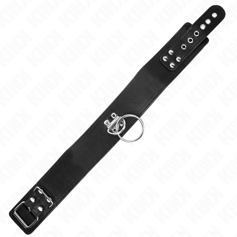 KINK - STUDDED LEASH 116 CM COLLAR WITH LEATHERETTE STRAP 50 X 5 CM - NOCTURNA DESIRES