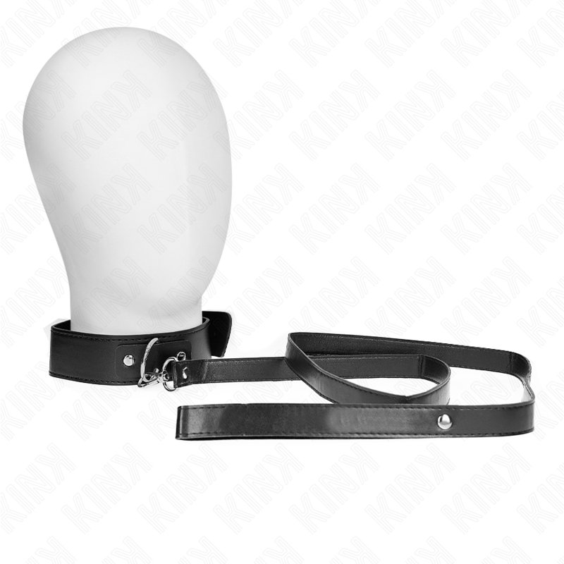 KINK - NECKLACE WITH BELT 116 CM BLACK STRAP ADJUSTABLE 32-50 CM X 8 CM - NOCTURNA DESIRES