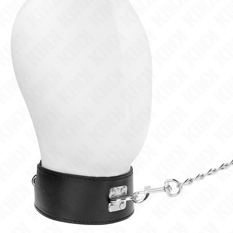KINK - NECKLACE WITH BELT 65 CM WITH WIDE BLACK STRAP ADJUSTABLE 33.5-41 CM X 5 CM - NOCTURNA DESIRES