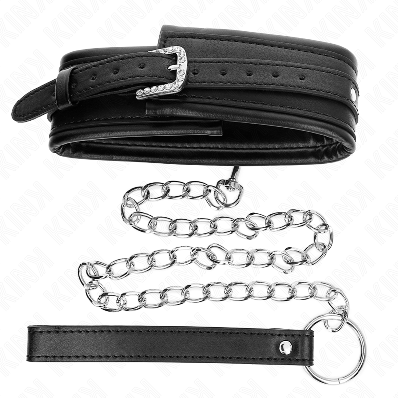KINK - NECKLACE WITH SHINY BUCKLE STRAP 65 CM 48.5 CM X 5.3 CM - NOCTURNA DESIRES