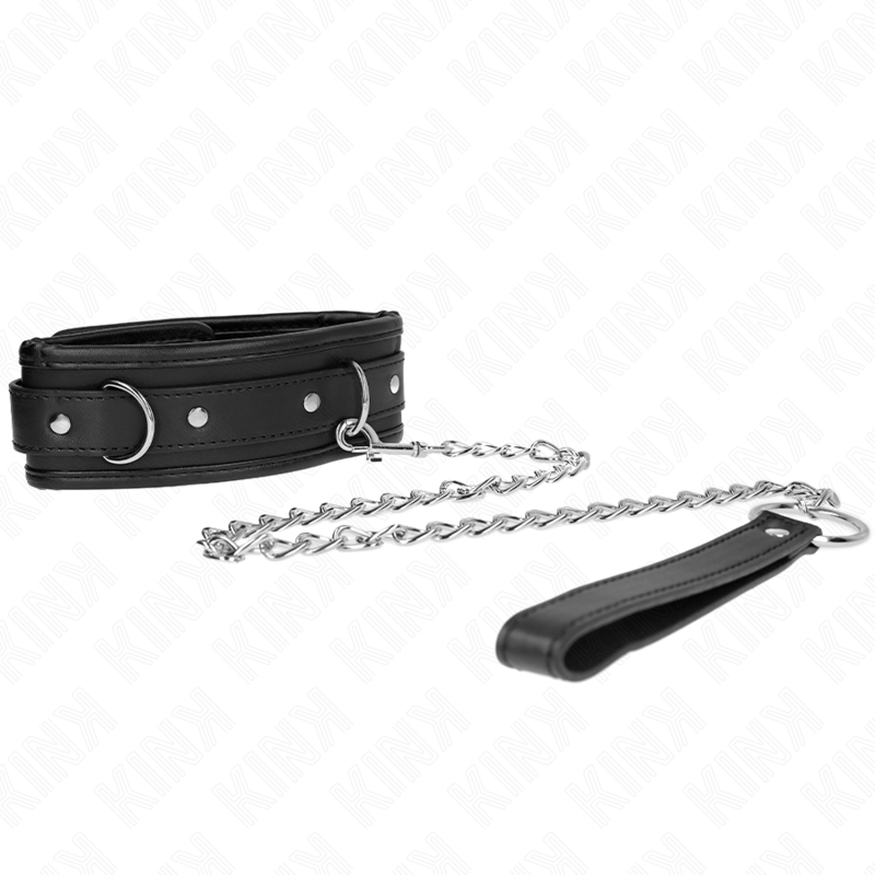 KINK - BASIC MODEL COLLAR WITH LEASH 65 CM MODEL 1 53 X 6 CM - NOCTURNA DESIRES