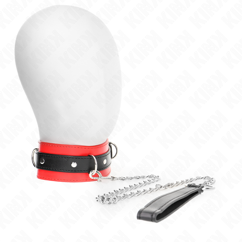 KINK - COLLAR WITH BELT 65 CM WITH STRAP RED 54 X 4.5 CM - NOCTURNA DESIRES