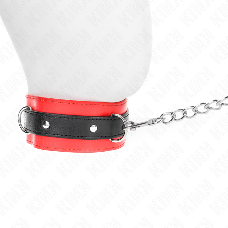 KINK - COLLAR WITH BELT 65 CM WITH STRAP RED 54 X 4.5 CM - NOCTURNA DESIRES