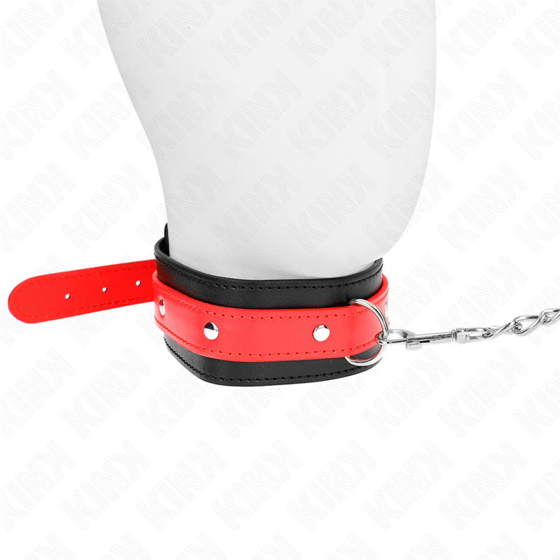 KINK - NECKLACE WITH RED STRAP 65 CM AJUSTABLE 36-43 CM X 5 CM - NOCTURNA DESIRES