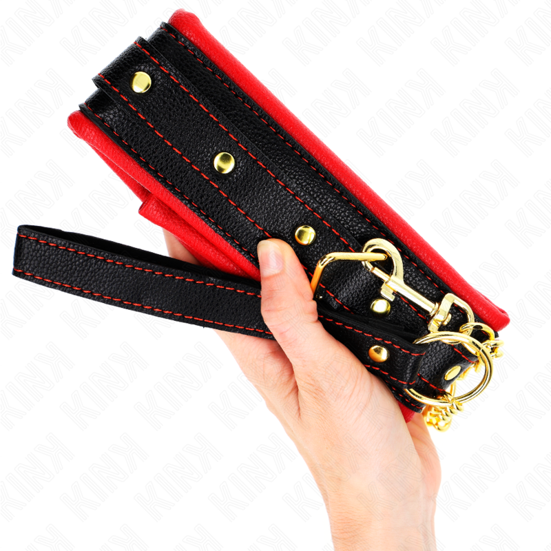 KINK - NECKLACE WITH SPONGE IMITATION LEATHER STRAP MODEL 2 ADJUSTABLE 37-54 CM X 3 CM - NOCTURNA DESIRES