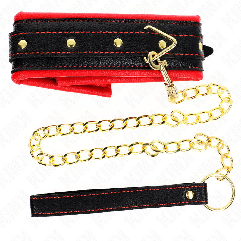 KINK - NECKLACE WITH SPONGE IMITATION LEATHER STRAP MODEL 2 ADJUSTABLE 37-54 CM X 3 CM - NOCTURNA DESIRES