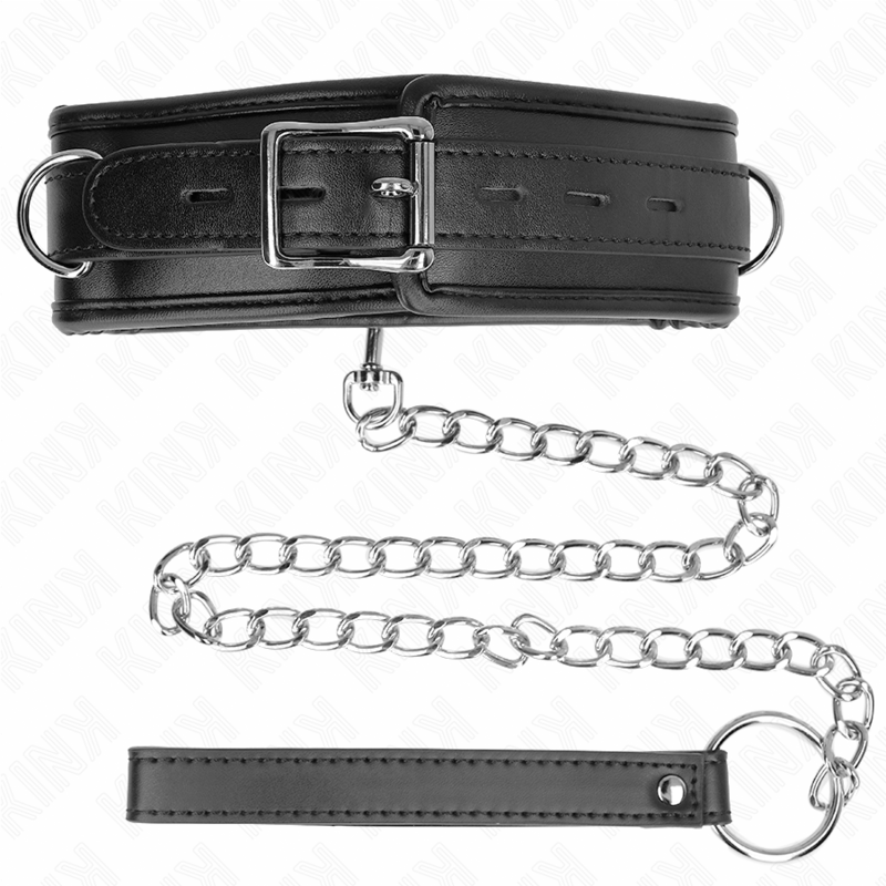 KINK - NECKLACE WITH SPONGE IMITATION LEATHER STRAP MODEL 3 ADJUSTABLE 37-54 CM X 3 CM - NOCTURNA DESIRES