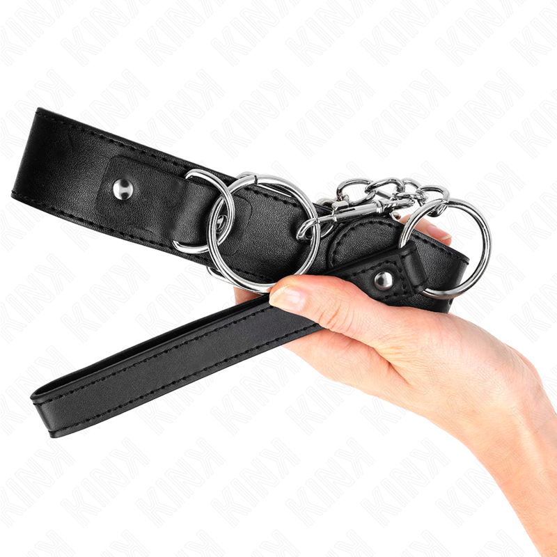KINK - BASIC MODEL COLLAR WITH LEASH MODEL 4 ADJUSTABLE 36-43 CM - NOCTURNA DESIRES