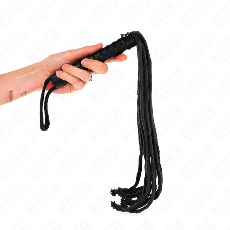 KINK - BLACK ROPE WHIP 56 CM - NOCTURNA DESIRES
