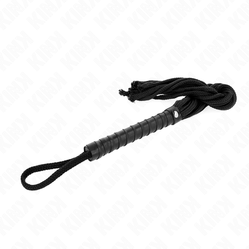 KINK - BLACK ROPE WHIP 56 CM - NOCTURNA DESIRES