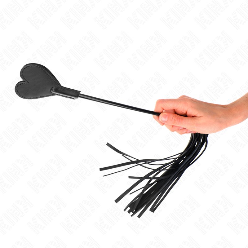 KINK - RANGE WHIP WITH HEART PANDEL 35 CM - NOCTURNA DESIRES