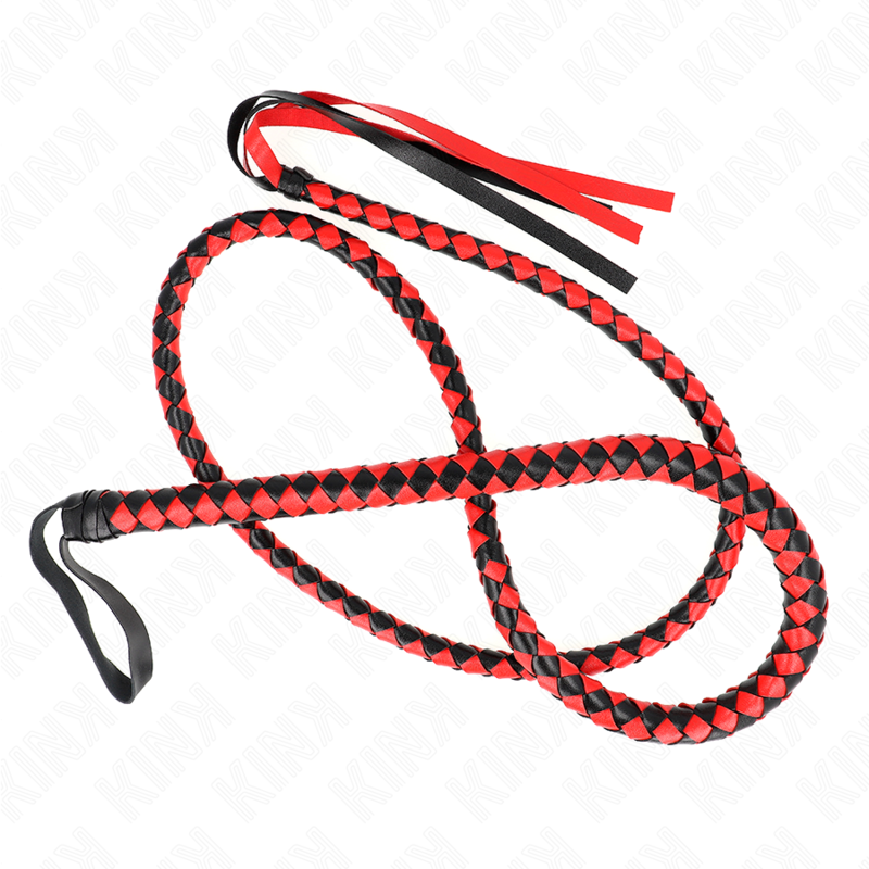 KINK - RED LONG SNAKE WHIP 210 CM - NOCTURNA DESIRES
