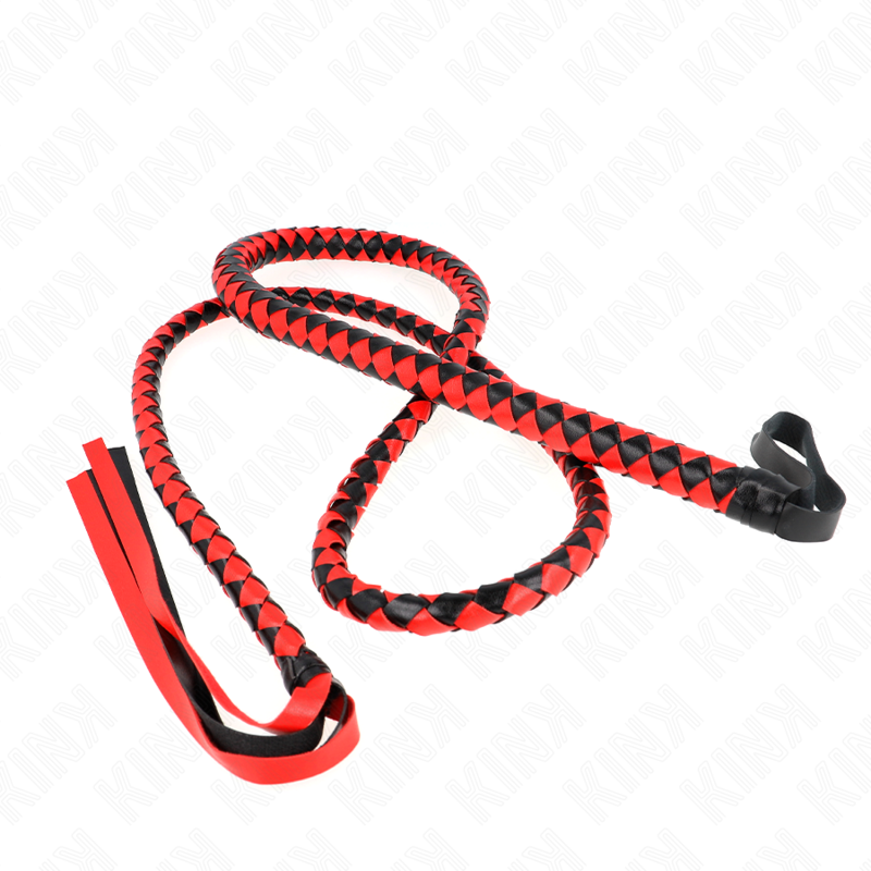 KINK - RED LONG SNAKE WHIP 210 CM - NOCTURNA DESIRES
