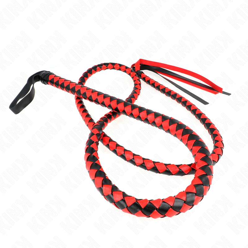KINK - RED LONG SNAKE WHIP 210 CM - NOCTURNA DESIRES