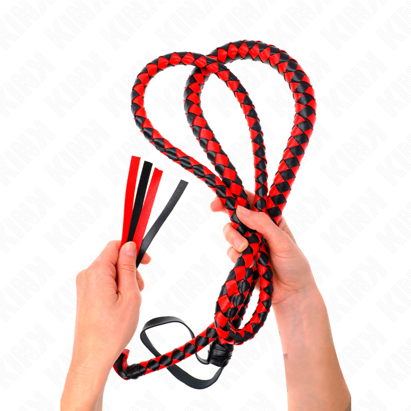 KINK - RED LONG SNAKE WHIP 210 CM - NOCTURNA DESIRES