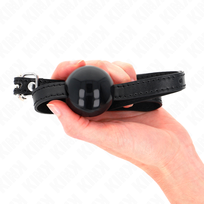 KINK - BLACK SINGLE SOLID BALL 4 CM GAG 65 x 1.5 CM - NOCTURNA DESIRES