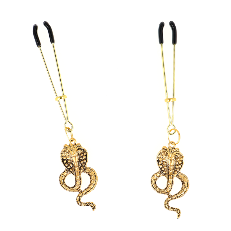 KINK - COBRA PENDANT NIPPLE CLAMPS 6 CM - NOCTURNA DESIRES