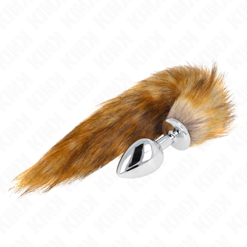 KINK - ANAL PLUG SIZE L 10 X 4 CM WITH SYNTHETIC TAIL 40 CM BROWN - NOCTURNA DESIRES