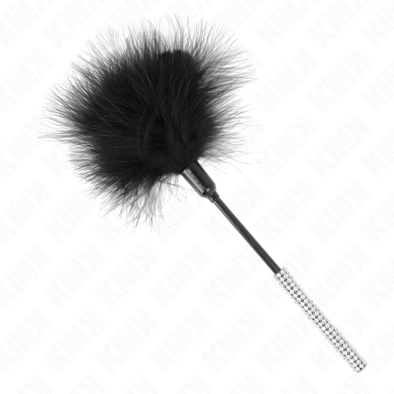 KINK - TICKLE FEATHERS WITH RHINESTONE HANDLE 27 CM - NOCTURNA DESIRES