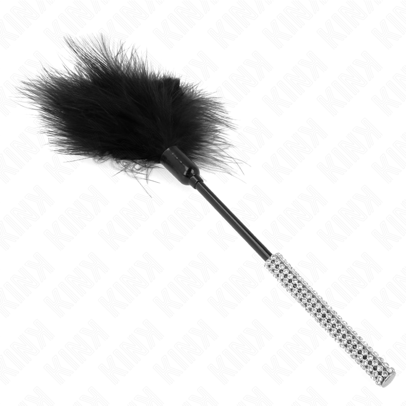 KINK - TICKLE FEATHERS WITH RHINESTONE HANDLE 27 CM - NOCTURNA DESIRES