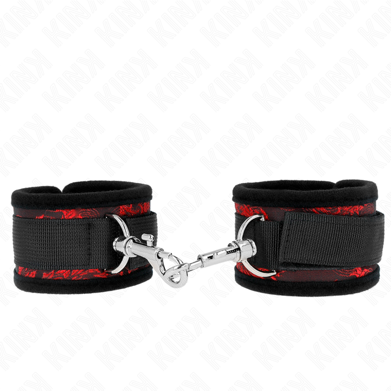 KINK - SCANDAL WRIST RESTRAINTS RED-BLACK - NOCTURNA DESIRES