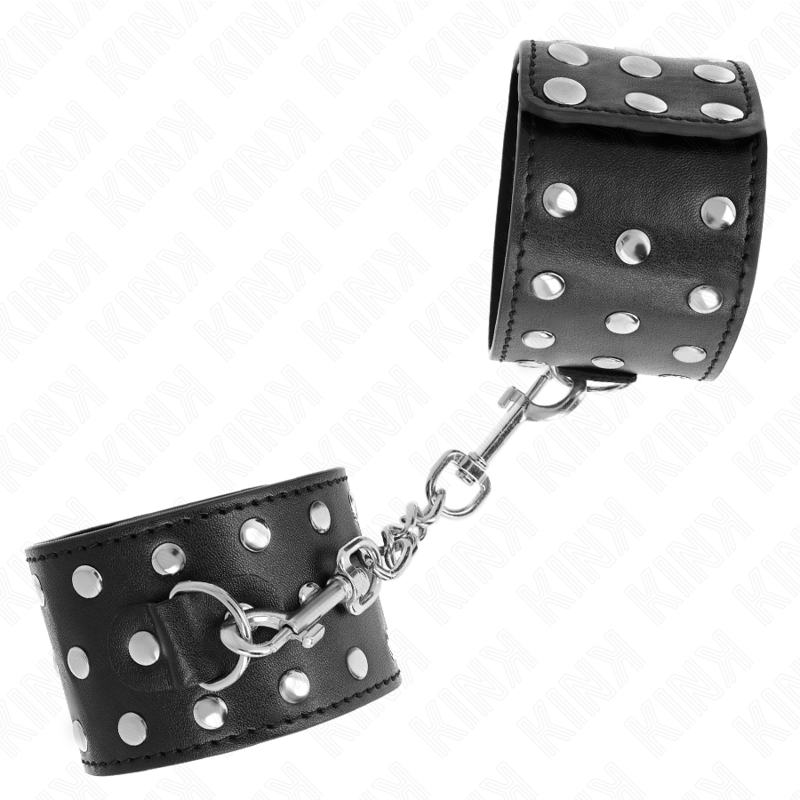 KINK - PUNK WRIST RESTRAINTS ADJUSTABLE 19-24 CM X 5.5 CM - NOCTURNA DESIRES