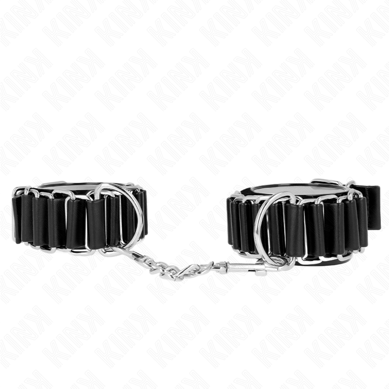 KINK - HINGE-LIKE THIN WRIST RESTRAINTS BLACK ADJUSTRABLE 16-22 CM X 3.5 CM - NOCTURNA DESIRES