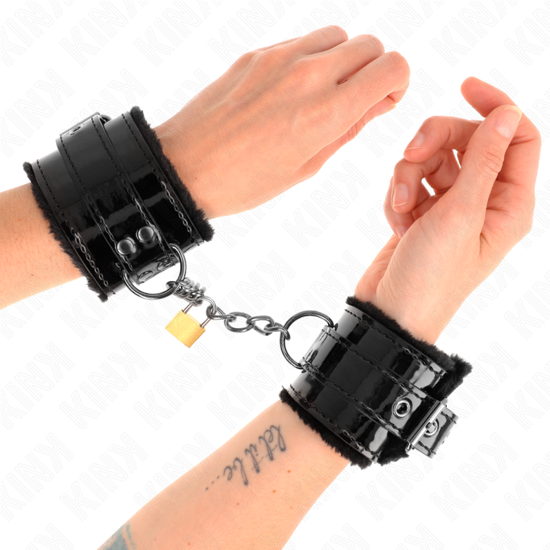 KINK - LIGHT WRIST RESTRAINTS WITH A COPPER LOCK ADJUSABLE 17-29 CM X 5.5 CM - NOCTURNA DESIRES