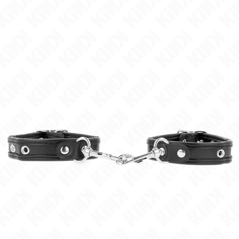 KINK - MINI BLACK WRISTBANDS WITH STUDS ADJUSTABLE 16-22 CM X 2 CM - NOCTURNA DESIRES