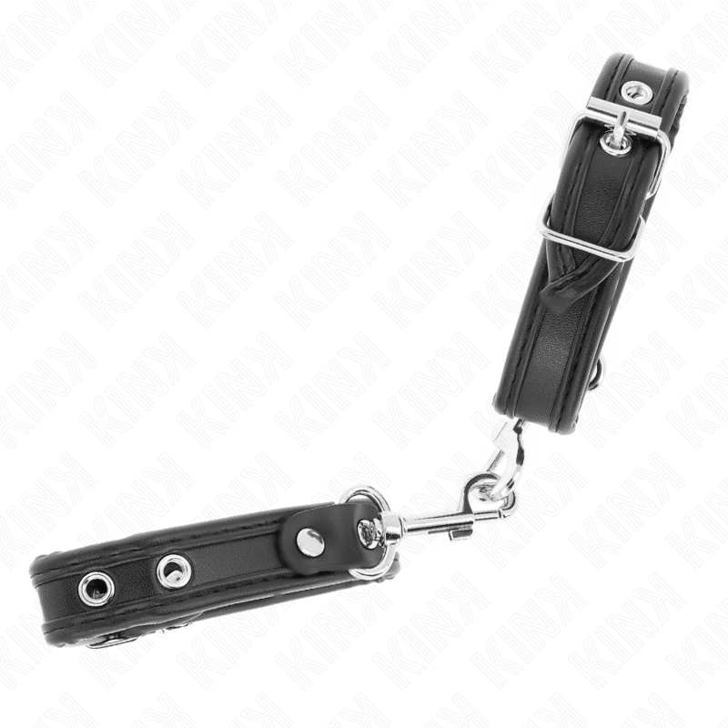 KINK - MINI BLACK WRISTBANDS WITH STUDS ADJUSTABLE 16-22 CM X 2 CM - NOCTURNA DESIRES