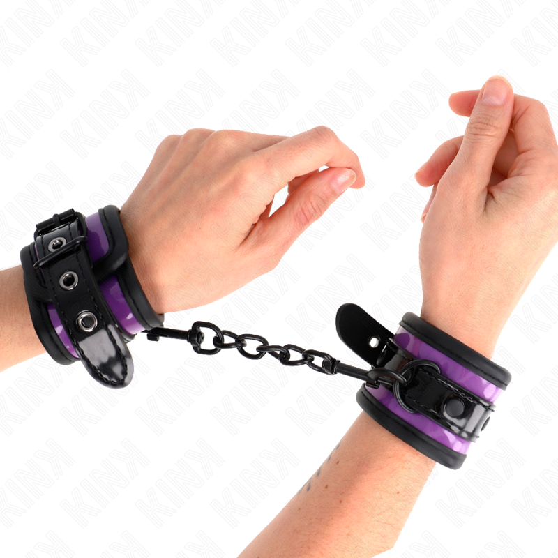 KINK - NEOPRENE WRIST RESTRAINTS LIGHT PURPLE AJUSTABLE 21-28 CM X 5 CM - NOCTURNA DESIRES