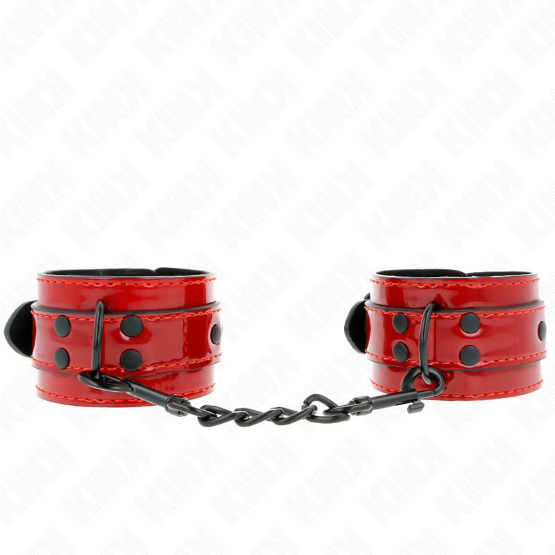 KINK - DARK RED WRIST CUFFS 23 X 5 CM - NOCTURNA DESIRES
