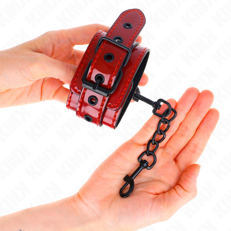 KINK - DARK RED WRIST CUFFS 23 X 5 CM - NOCTURNA DESIRES