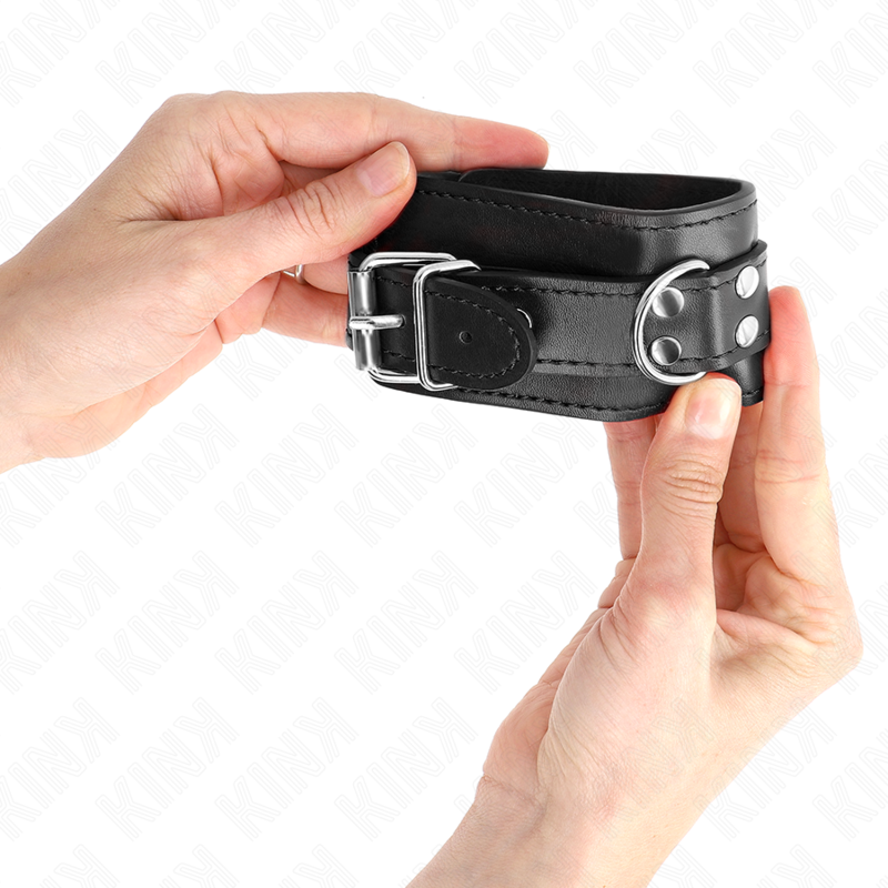 KINK - SIMPLE WRIST RESTRAINTS BLACK ADJUSTABLE 20-23 CM X 5.5 CM - NOCTURNA DESIRES