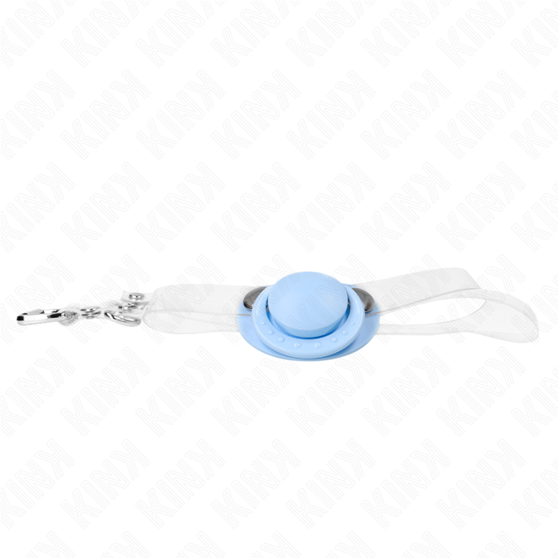 KINK - LIGHT BLUE PACIFIER SHAPED GAG 5.5 x 4 CM ADJUSTABLE 43-60 CM - NOCTURNA DESIRES