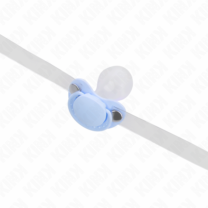 KINK - LIGHT BLUE PACIFIER SHAPED GAG 5.5 x 4 CM ADJUSTABLE 43-60 CM - NOCTURNA DESIRES