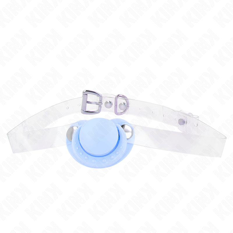 KINK - LIGHT BLUE PACIFIER SHAPED GAG 5.5 x 4 CM ADJUSTABLE 43-60 CM - NOCTURNA DESIRES