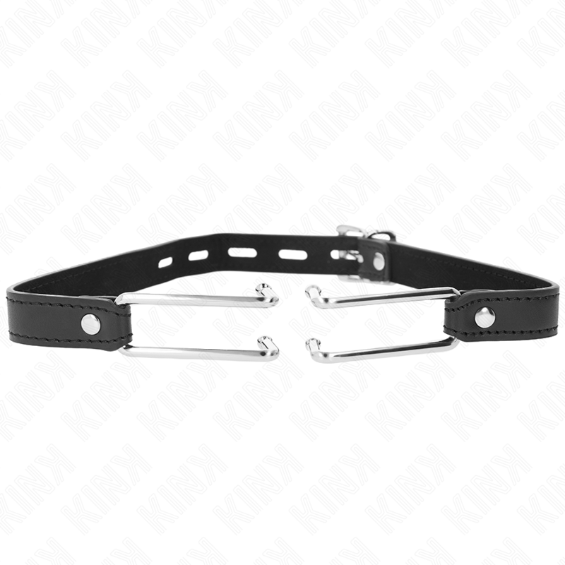 KINK - METAL HOOK GAG 11.5 CM WITH LEATHERETTE STRAP ADJUSTABLE 39-58 CM X 2 CM - NOCTURNA DESIRES